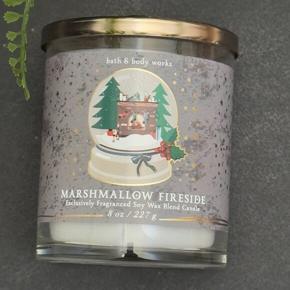 BBW Marshmallow Fireside Bath & Body Works Single Wick Candle - Picture 5 of 10